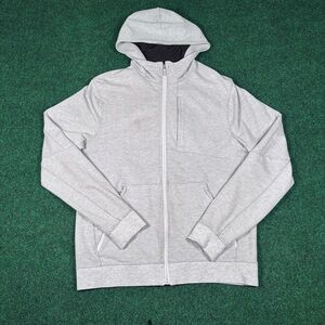 Lululemon City Sweat Hoodie Mens Large Gray Full Zip Sweatshirt Stretch